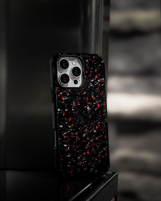 Ruby Red iPhone RC FORGED™ - Forged Carbon Fiber Phone Case